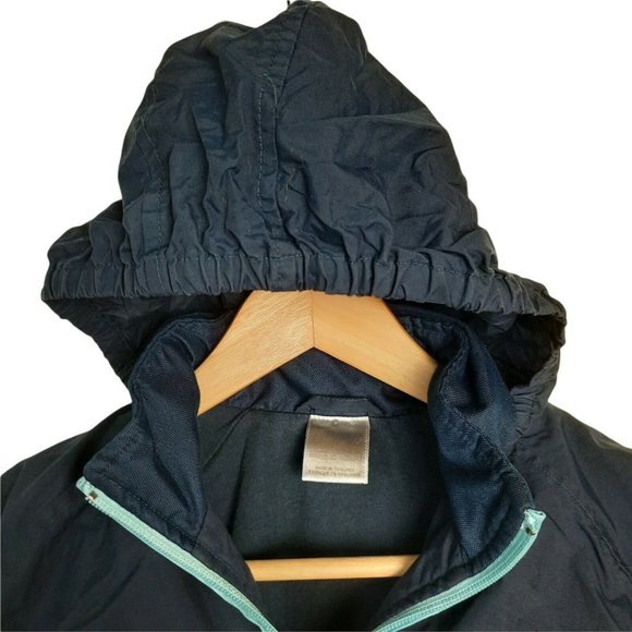Nike Windbreaker Jacket Packable Hood Lightweight Blue Womens XS Extra Small - Picture 4 of 11